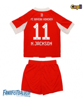 Bayern Munich Nicolas Jackson #11 Echipament de Fotbal Replică 2025-26 Copii Acasa (+ Șorturi)
